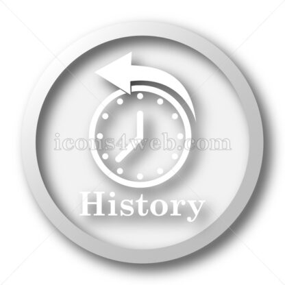 History white icon. History white button - Website icons
