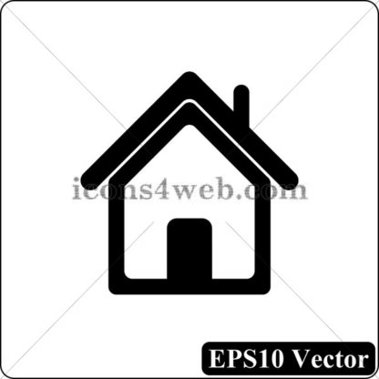 Home black icon. EPS10 vector. - Website icons