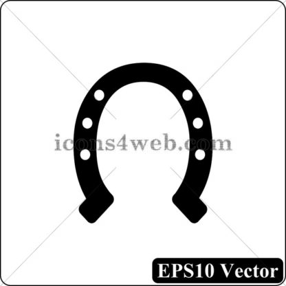 Horseshoe black icon. EPS10 vector. - Website icons