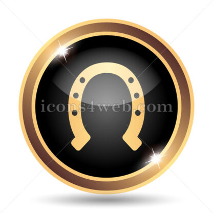 Horseshoe gold icon. - Website icons