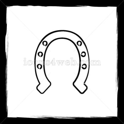 Horseshoe sketch icon. - Website icons