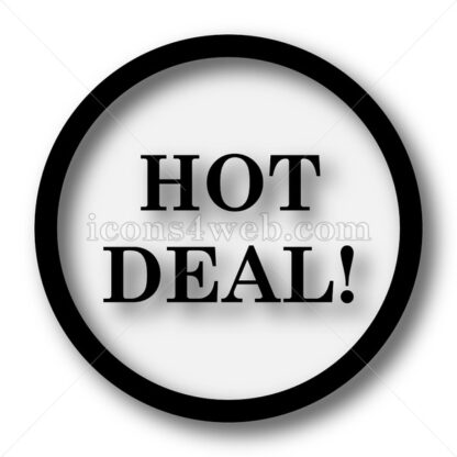 Hot deal simple icon. Hot deal simple button. - Website icons