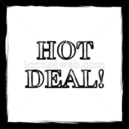 Hot deal sketch icon. - Website icons