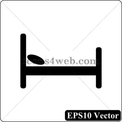Hotel black icon. EPS10 vector. - Website icons