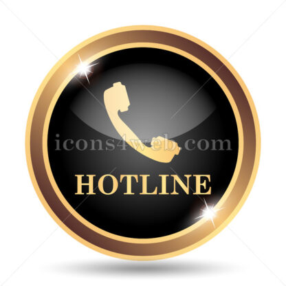 Hotline gold icon. - Website icons