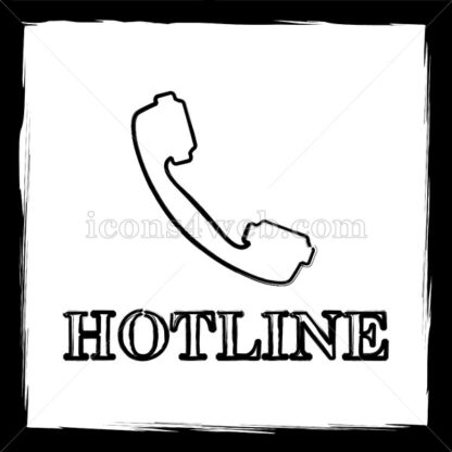 Hotline sketch icon. - Website icons