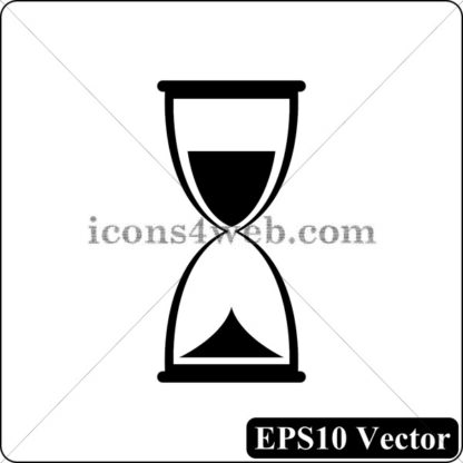 Hourglass black icon. EPS10 vector. - Website icons