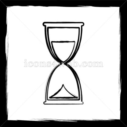 Hourglass sketch icon. - Website icons