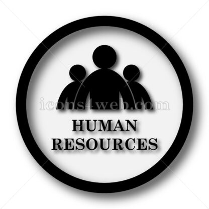 Human Resources simple icon. Human Resources simple button. - Website icons
