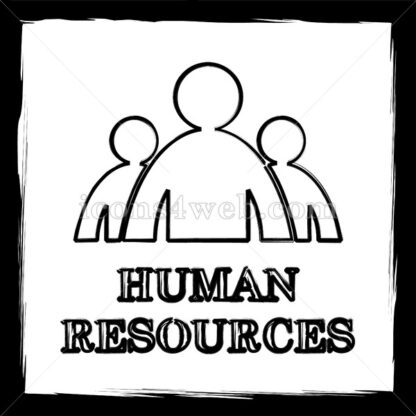 Human Resources sketch icon. - Website icons