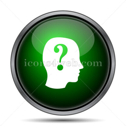 Human head with question mark internet icon. - Website icons