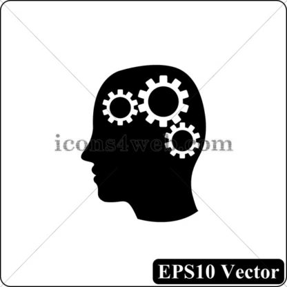 Human intelligence black icon. EPS10 vector. - Website icons