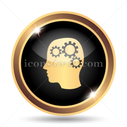 Human intelligence gold icon. - Website icons