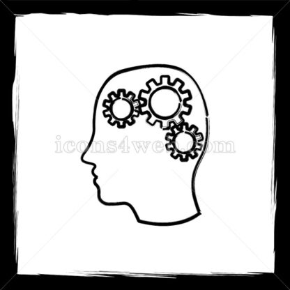 Human intelligence sketch icon. - Website icons
