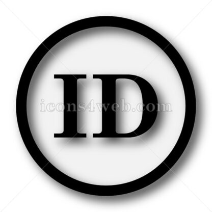 ID simple icon. ID simple button. - Website icons