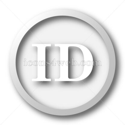 ID white icon. ID white button - Website icons