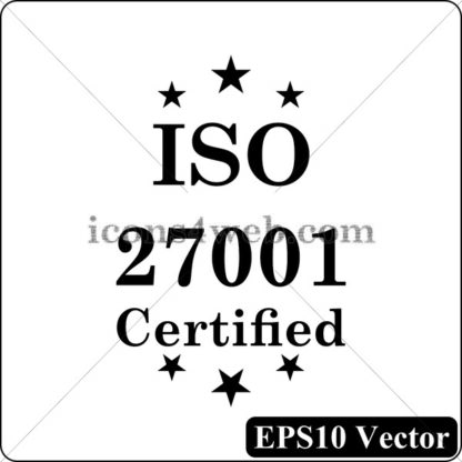 ISO 27001 black icon. EPS10 vector. - Website icons