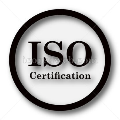 ISO certification simple icon. ISO certification simple button. - Website icons