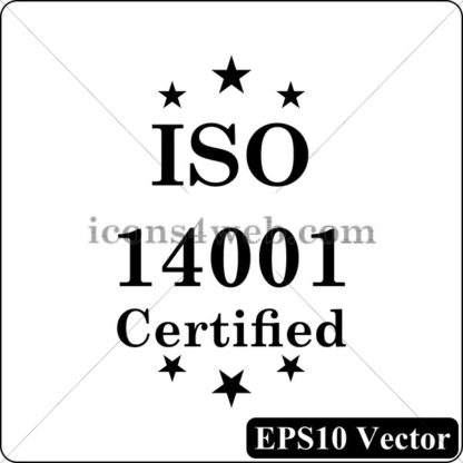 ISO14001 black icon. EPS10 vector. - Website icons