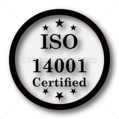 ISO14001 simple icon. ISO14001 simple button. - Website icons
