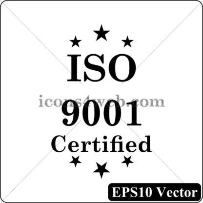 ISO9001 black icon. EPS10 vector. - Website icons