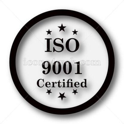 ISO9001 simple icon. ISO9001 simple button. - Website icons