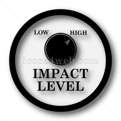 Impact level simple icon. Impact level simple button. - Website icons