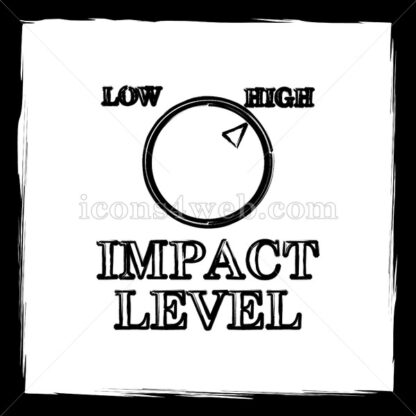 Impact level sketch icon. - Website icons