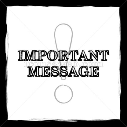 Important message sketch icon. - Website icons