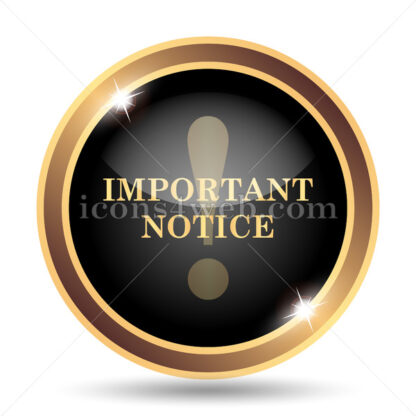 Important notice gold icon. - Website icons