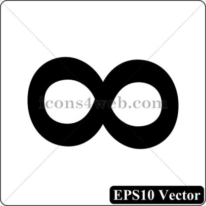 Infinity sign black icon. EPS10 vector. - Website icons