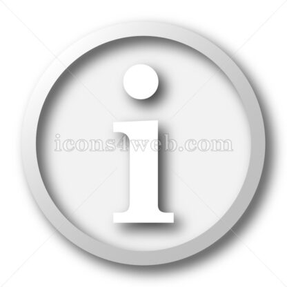 Information white icon. Information white button - Website icons