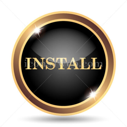 Install text gold icon. - Website icons