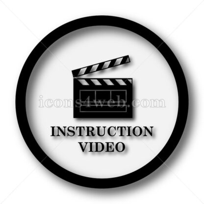 Instruction video simple icon. Instruction video simple button. - Website icons