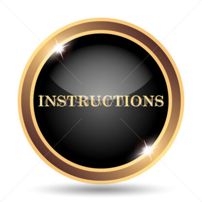 Instructions gold icon. - Website icons