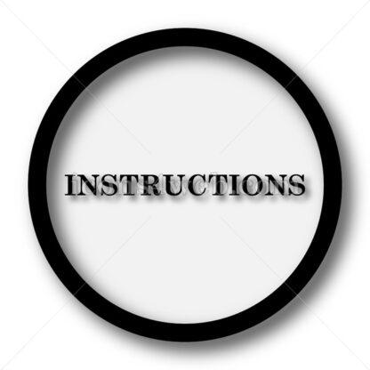 Instructions simple icon. Instructions simple button. - Website icons