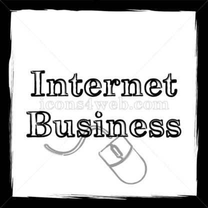 Internet business sketch icon. - Website icons