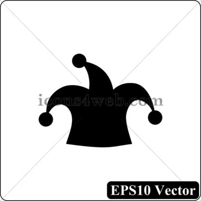 Jester hat black icon. EPS10 vector. - Website icons