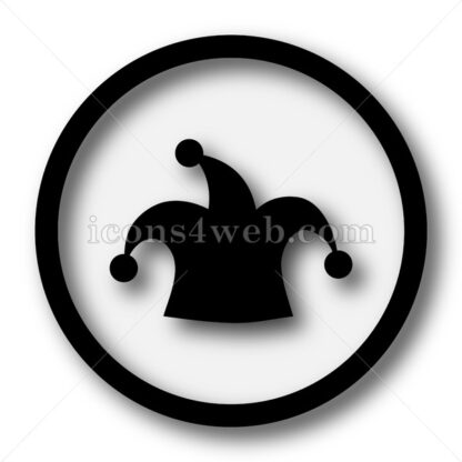 Jester hat simple icon. Jester hat simple button. - Website icons