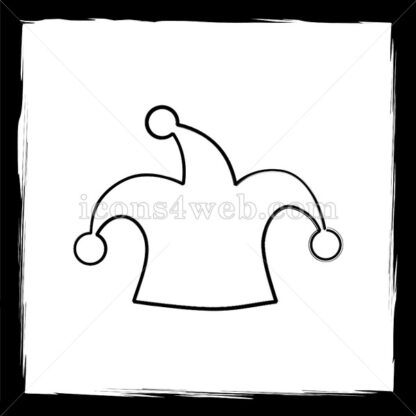 Jester hat sketch icon. - Website icons