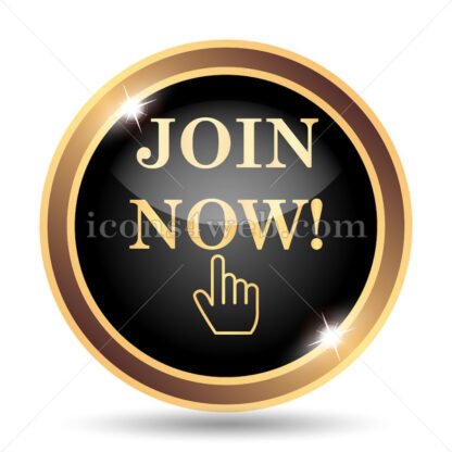 Join now gold icon. - Website icons