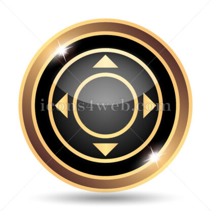 Joystick gold icon. - Website icons