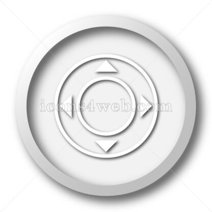 Joystick white icon. Joystick white button - Website icons