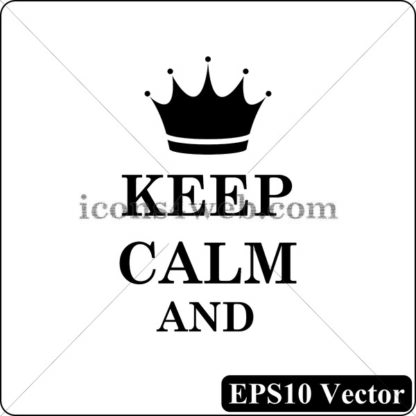 Keep calm black icon. EPS10 vector. - Website icons