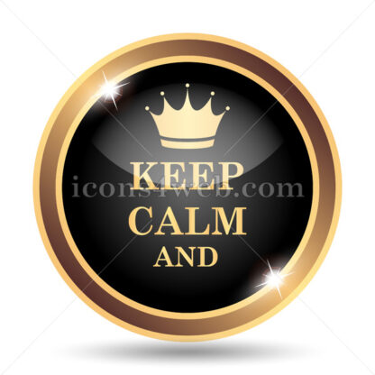 Keep calm gold icon. - Website icons