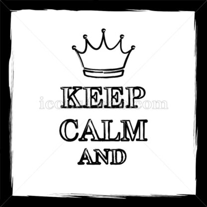 Keep calm sketch icon. - Website icons