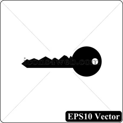 Key black icon. EPS10 vector. - Website icons