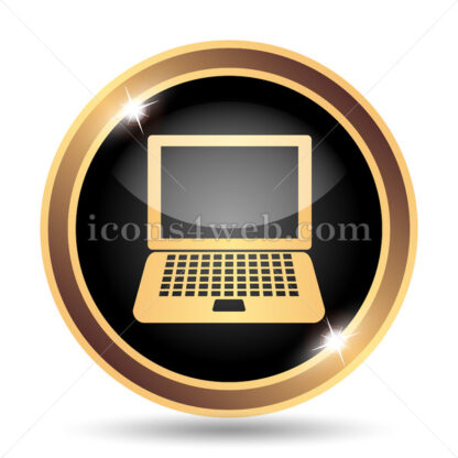 Laptop gold icon. - Website icons
