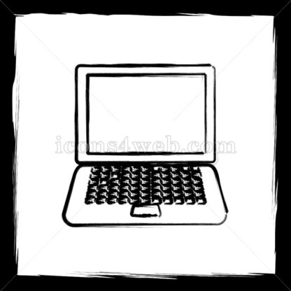 Laptop sketch icon. - Website icons