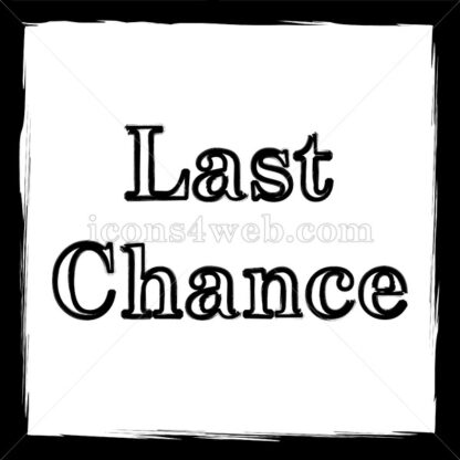 Last chance sketch icon. - Website icons